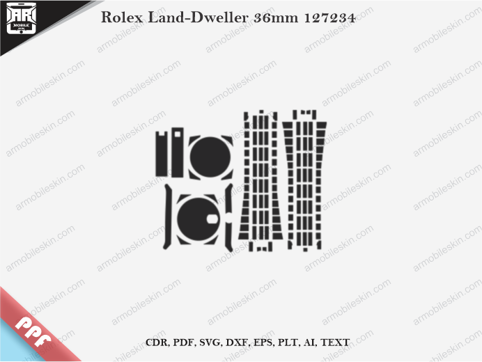 Rolex Land-Dweller 36mm 127234 PPF Cutting Template Vector