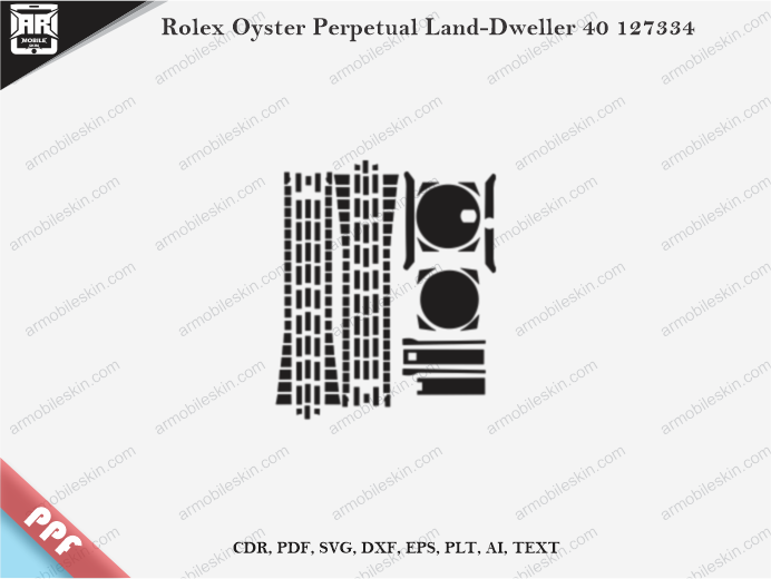 Rolex Oyster Perpetual Land-Dweller 40 127334 PPF Template Vector Cut File