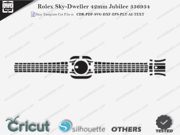 Rolex Sky-Dweller 42mm Jubilee 336934 PPF Skin Template Vector