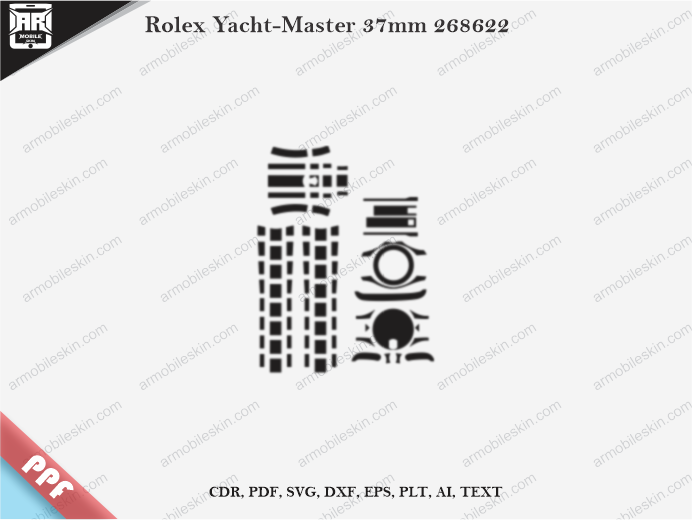 Rolex Yacht-Master 37mm Everose Rolesor 268621 PPF Cut Template