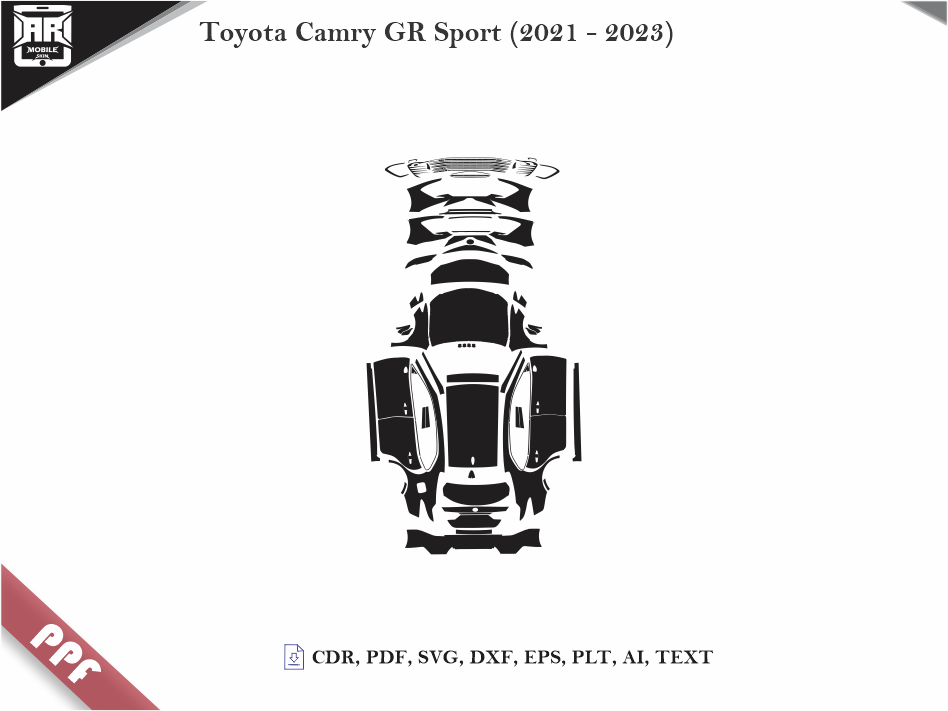 Toyota Camry GR Sport (2021 - 2023) Car Body PPF Cutting Template