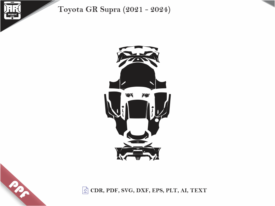 Toyota GR Supra (2021 - 2024) Car Body PPF Cutting Template