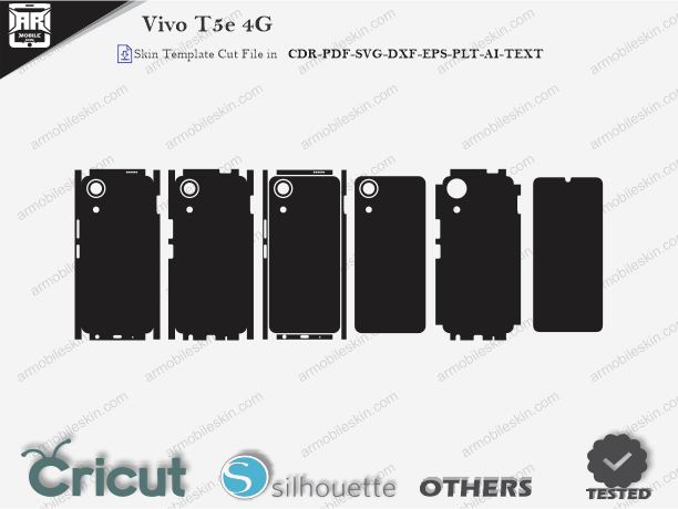 Vivo T5e 4G Skin Template Vector Cut File