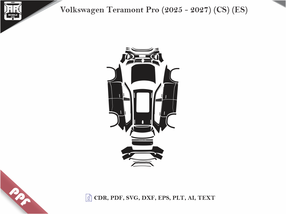 Volkswagen Teramont Pro (2025 - 2027) (CS) (ES) Car Body PPF Cutting Template