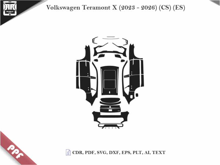Volkswagen Teramont X (2023 – 2026) (CS) (ES) Full Car Body PPF Cutting Template