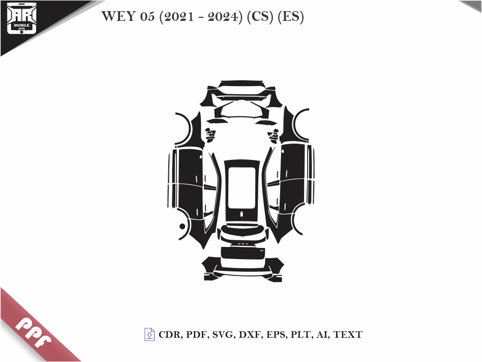 WEY 05 (2021 - 2024) (CS) (ES) Car Body PPF Cutting Template