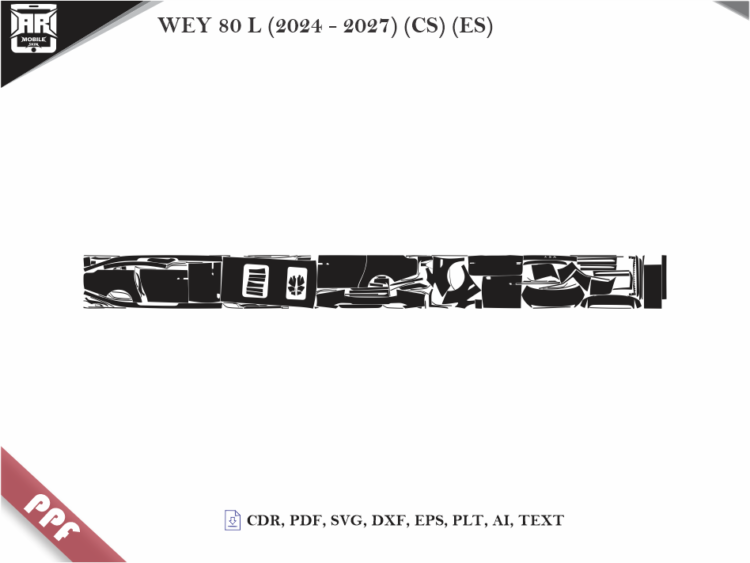 WEY 80 L (2024 – 2027) (CS) (ES) Full Car Body PPF Cutting Template