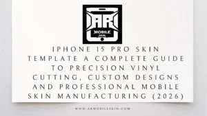 Read more about the article iPhone 15 Pro Skin Template A Complete Guide to Precision Vinyl cutting, custom designs and Professional Mobile Skin Manufacturing (2026)