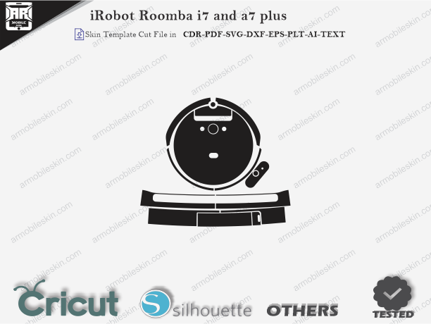 iRobot Roomba i7 and a7 plus Wrap Template Vector