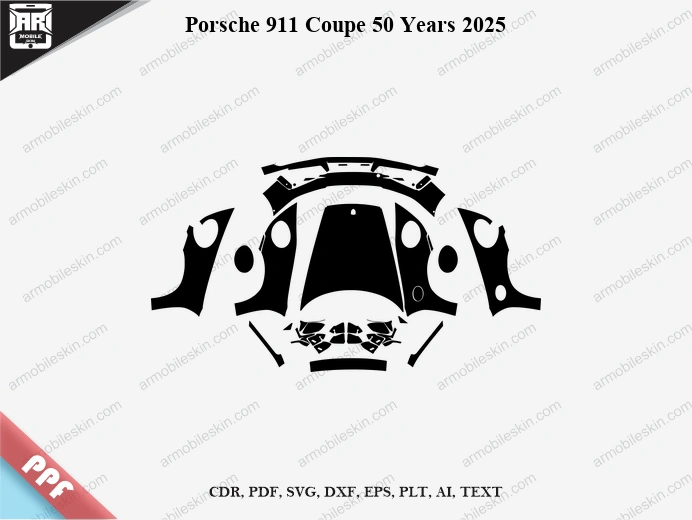 Porsche 911 Coupe 50 Years 2025 Car PPF Template