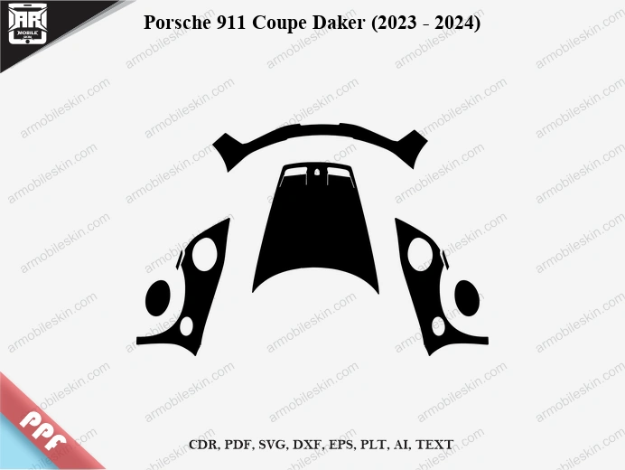 Porsche 911 Coupe Daker (2023 – 2024) Car PPF Template