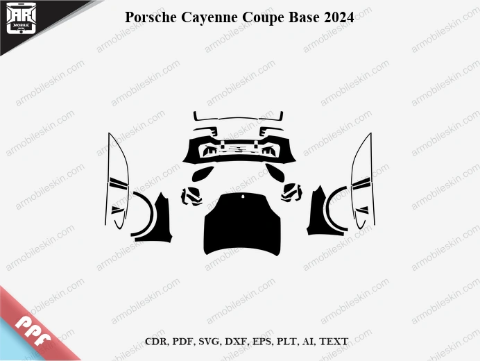 Porsche Cayenne Coupe Base 2024 Car PPF Template