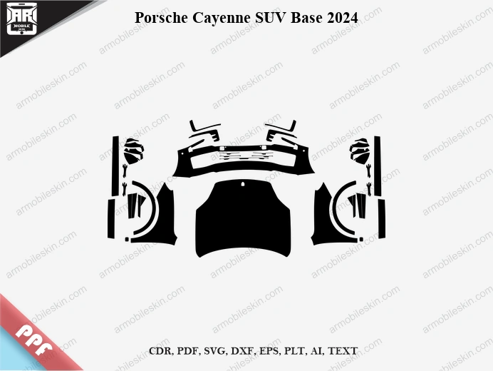 Porsche Cayenne SUV Base 2024 Car PPF Template