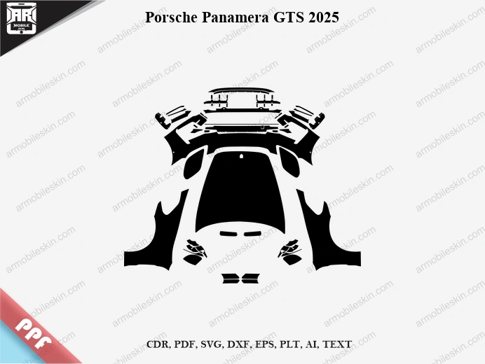 Porsche Panamera GTS 2025 Car PPF Template