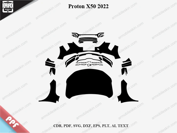 Proton X50 2022 Car PPF Template