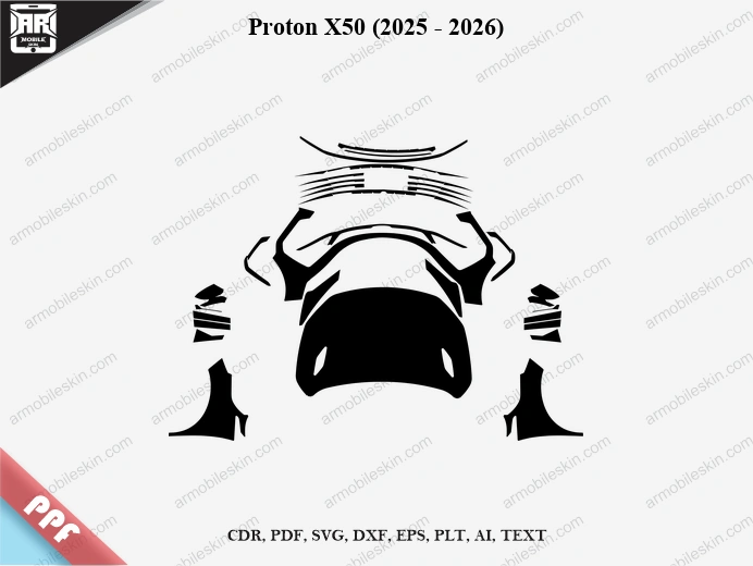 Proton X50 (2025 – 2026) Car PPF Template
