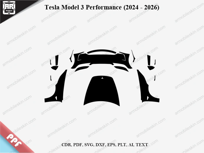 Tesla Model 3 Performance (2024 – 2026) Car PPF Template