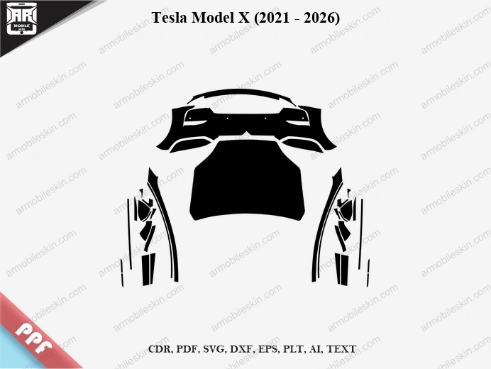 Tesla Model X (2021 – 2026) Car PPF Template
