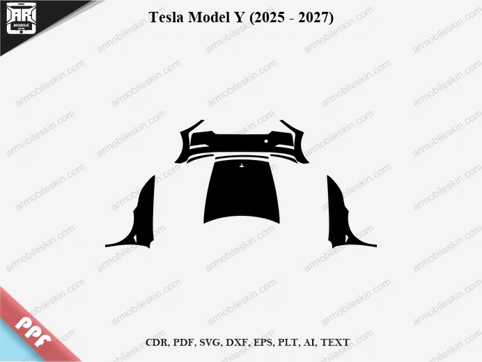 Tesla Model Y (2025 – 2027) Car PPF Template