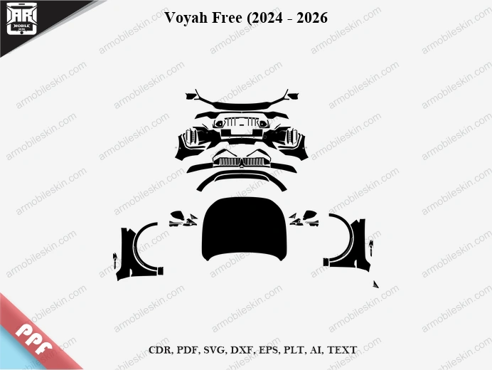 Voyah Free (2024 - 2026 Car Exterior Front PPF Template