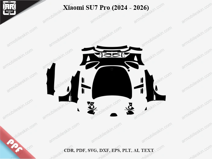 Xiaomi SU7 Pro (2024 - 2026) Car Exterior Front PPF Template