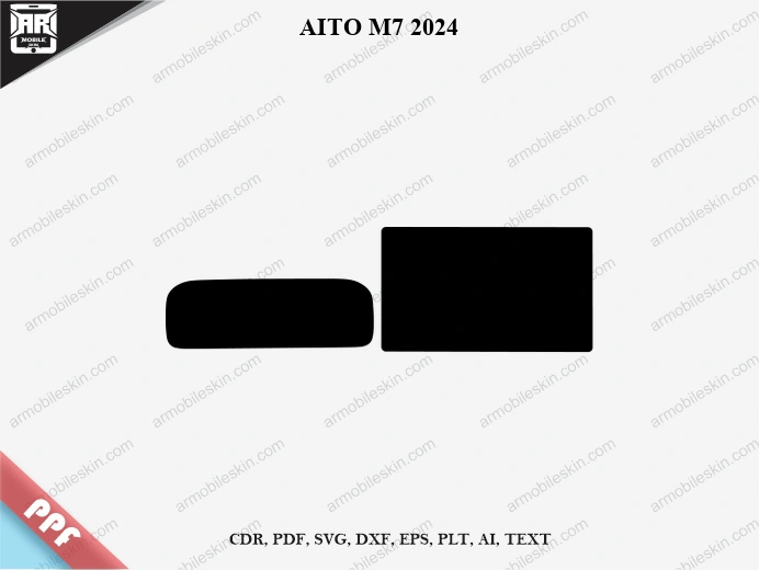 AITO M7 2024 Car Screen PPF Template Vector Cut File