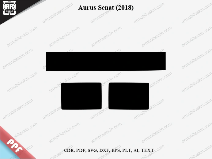 Aurus Senat (2018) Car Screen PPF Template Vector Cut File