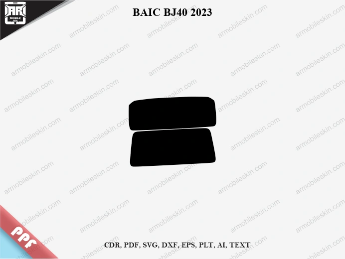 BAIC BJ40 2023 Car Screen PPF Template Vector Cut File