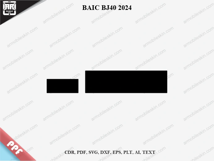 BAIC BJ40 2024 Car Screen PPF Template Vector Cut File