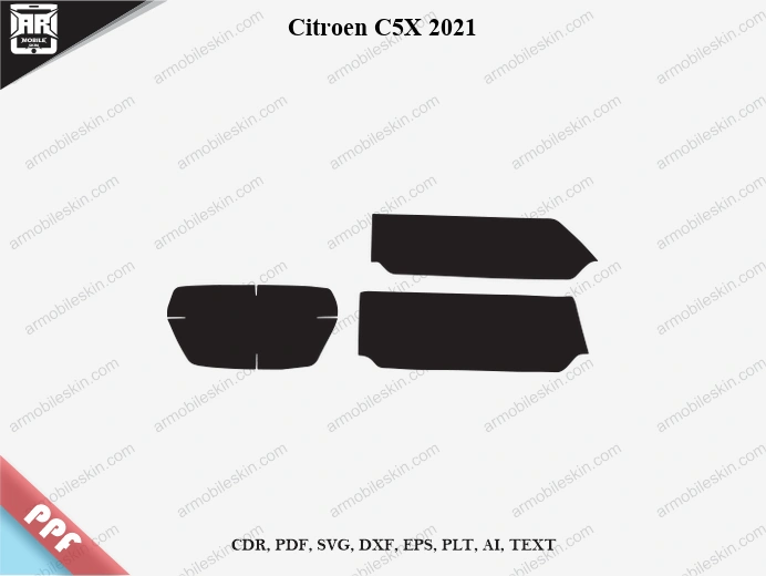 Citroen C5X 2021 Car Screen PPF Template Vector Cut File