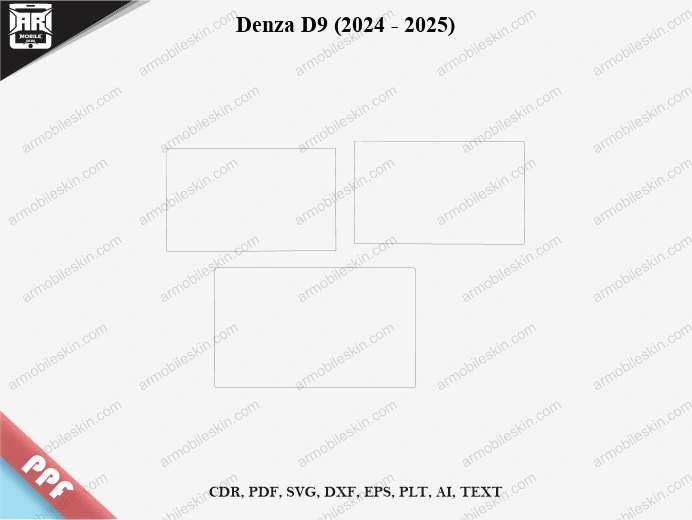 Denza D9 (2024 – 2025) Car Screen PPF Template Vector Cut File
