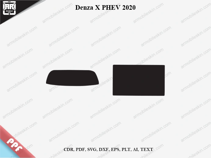 Denza X PHEV 2020 Car Screen PPF Template Vector Cut File
