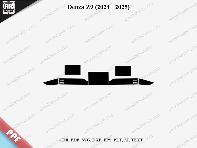 Denza Z9 (2024 – 2025) Car Screen PPF Template Vector Cut File