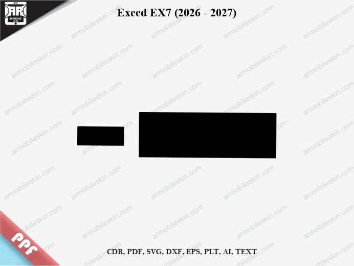 Exeed EX7 (2026 - 2027) Car Screen PPF Template Vector Cut File