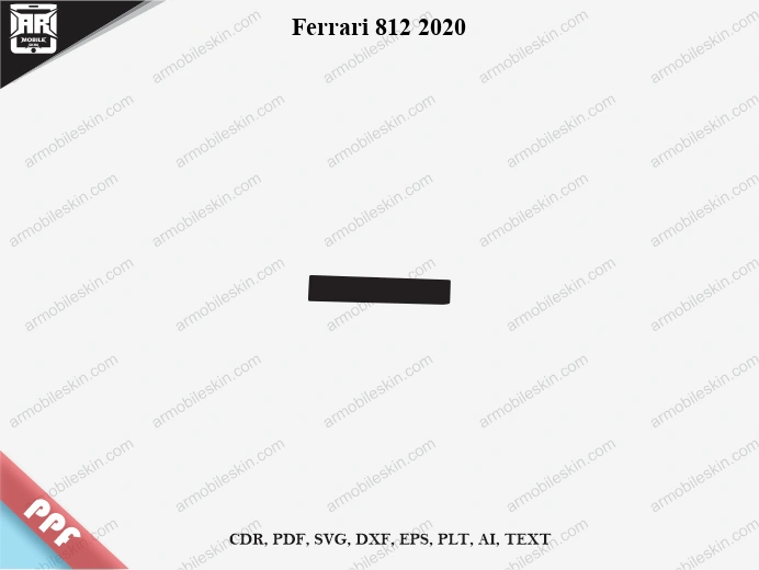 Ferrari 812 2020 Car Screen PPF Template Vector Cut File