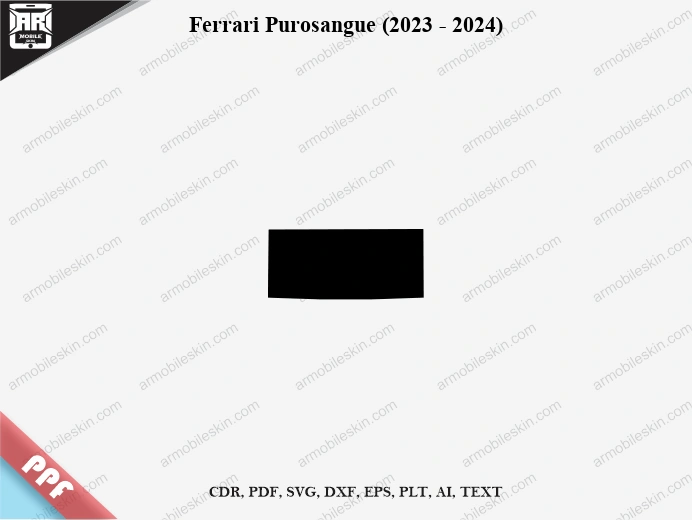 Ferrari Purosangue (2023 – 2024) Car Screen PPF Template Vector Cut File