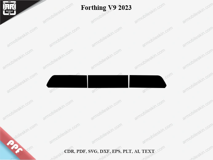 Forthing V9 2023 Car Screen PPF Template Vector Cut File