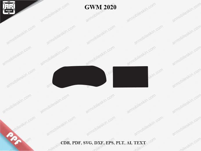 GWM 2020 Car Screen PPF Template Vector Cut File