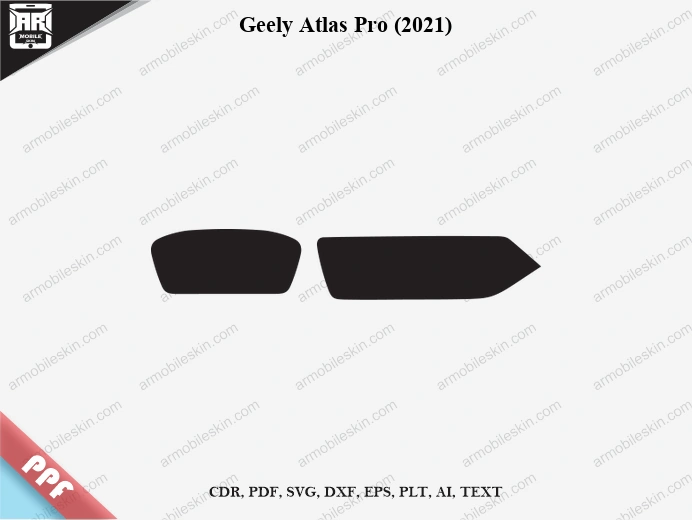 Geely Atlas Pro (2021) Car Screen PPF Template Vector Cut File
