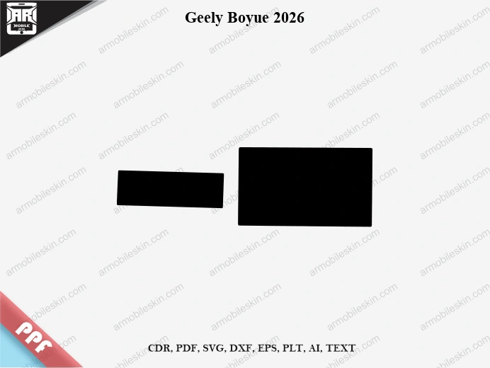 Geely Boyue 2026 Car Screen PPF Template Vector Cut File