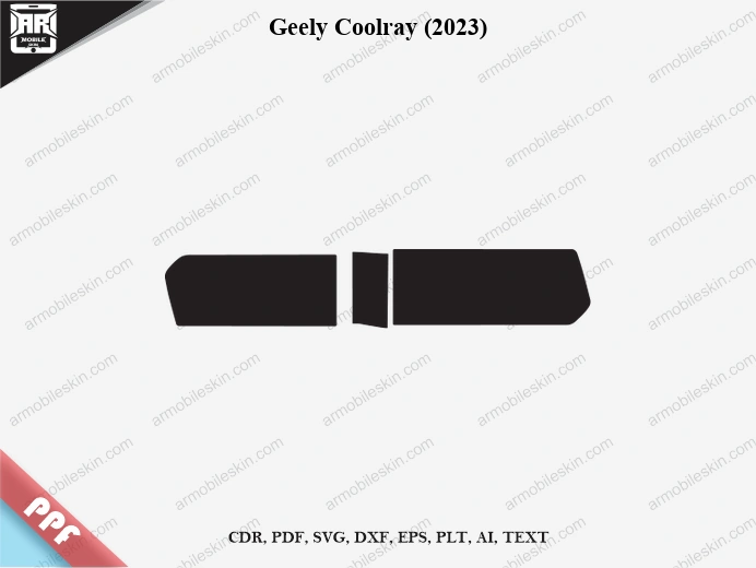 Geely Coolray (2023) Car Screen PPF Template Vector Cut File