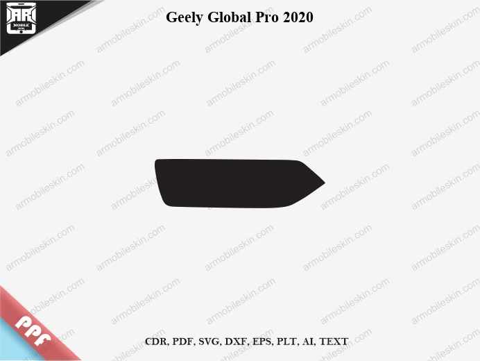 Geely Global Pro 2020 Car Screen PPF Template Vector Cut File