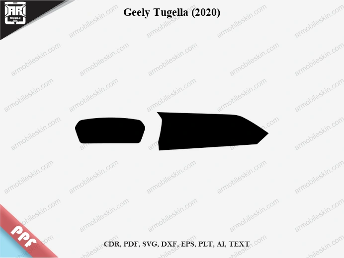 Geely Tugella (2020) Car Screen PPF Template Vector Cut File