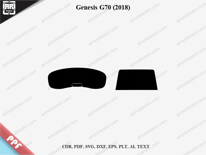 Genesis G70 (2018) Car Screen PPF Template Vector Cut File