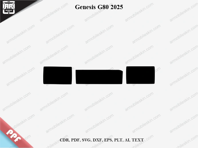Genesis G80 2025 Car Screen PPF Template Vector Cut File