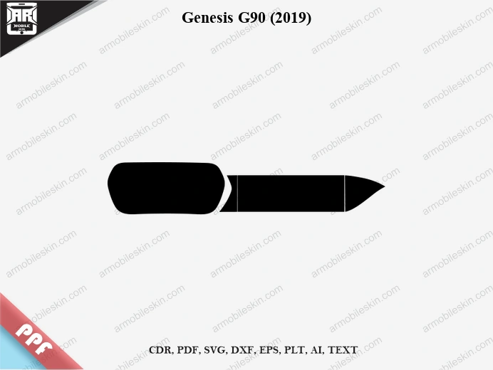 Genesis G90 (2019) Car Screen PPF Template Vector Cut File
