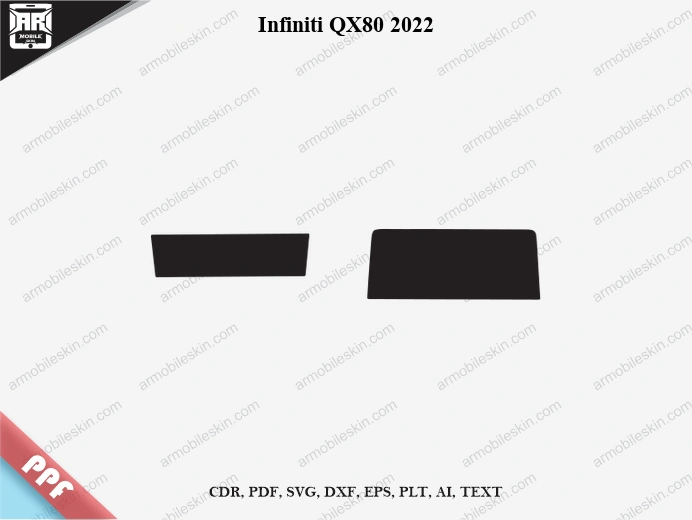 Infiniti QX80 2022 Car Screen PPF Template Vector Cut File