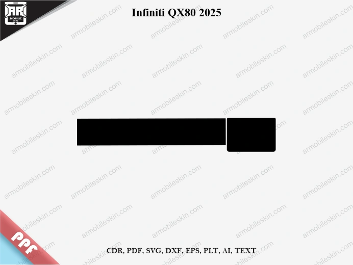Infiniti QX80 2025 Car Screen PPF Template Vector Cut File