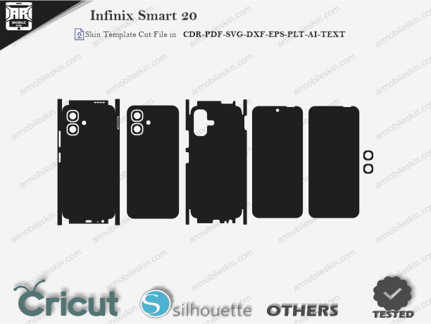 Infinix Smart 20 Skin Template Vector Cut File
