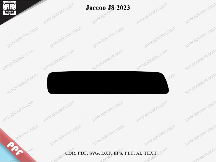 Jaecoo J8 2023 Car Screen PPF Template Vector Cut File
